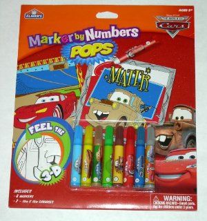 Disney Cars Markers by Numbers Pops 3 D Coloring Set Toys & Games