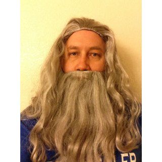 elope Gandalf Beard and Wig, Gray, One Size Costume Accessories Costume Wigs Clothing