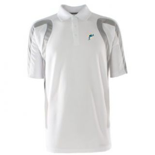 NFL Men's Miami Dolphins Point Desert Dry Polo Shirt (White/Silver, Small)  Sports Fan Polo Shirts  Clothing