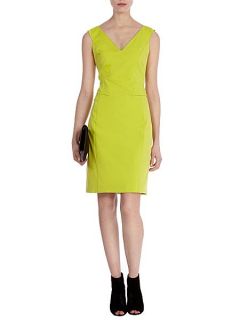 Karen Millen Colourful Cotton Shift Dress Lime