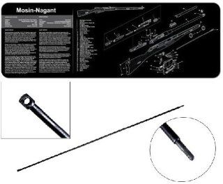 Ultimate Arms Gear Mil Spec Mosin Nagant Rifle Cleaning Rod For 17.5" Length for Standard Barrel M38, M44, M91/59, M91/38, T53 with 8 32 Threads to Thread onto Rifle + Gunsmith & Armorer's Cleaning Work Tool Bench Gun Mat For The Mosin Nagant 