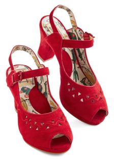 Let’s Get Ready to Ruby Heel  Mod Retro Vintage Heels