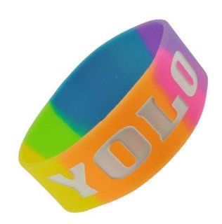 Hippie Tie Dye You Only Live Once Yolo Wristband, You Only Live Once Yolo Bracelet, 1" Wide, #39 Jewelry