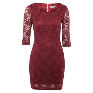 Alice & You Maroon luxe lace layer dress
