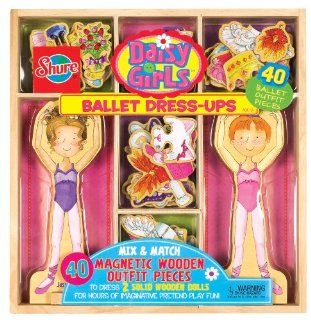 T.S. Shure Daisy Girls Ballet Magnetic Wooden Dress Up Dolls, Multi Colored Toys & Games