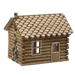 Dollhouse Miniature Mini Log Cabin Kit Toys & Games