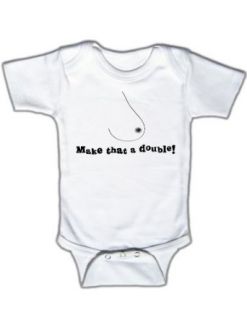 Make that a double   Funny Baby One piece Bodysuit Clothing
