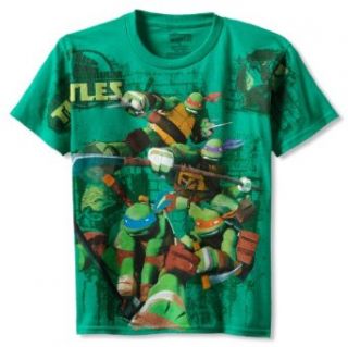 Teenage Mutant Ninja Turtles Boys 8 20 Wing Print Tee, Green, Large Clothing