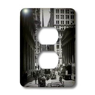 3dRose lsp_77350_6 Sub Treasury Old Trinity Church Wall Street New York City Glass Slide 2 Plug Outlet Cover   Outlet Plates  