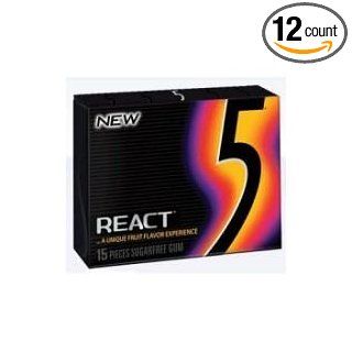 5 Gum React Fruit   10 per pack    12 packs per case.