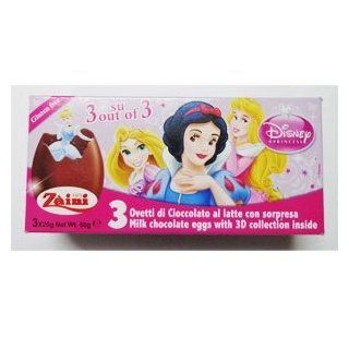 Zaini Disney PRINCESS chocolate egg treats with TOY  3 per box Made in ITALY SHIPPING FROM USA  Chocolate Truffles  Grocery & Gourmet Food