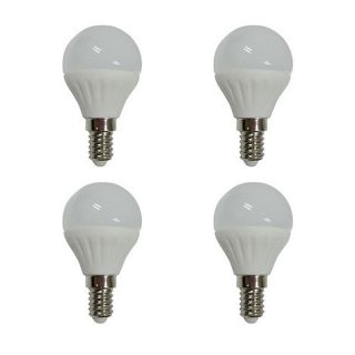 Litecraft Cool White 4 x 4 Watts E14 Small Edison Screw LED Golf Ball Light Bulb
