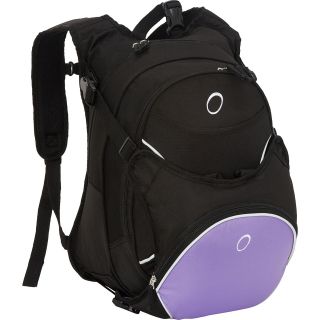 Obersee Munich School Backpack With Detachable Lunch Cooler   Black / Purple