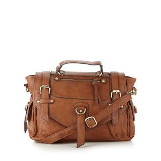 Call It Spring Tan Anthericum buckle satchel bag