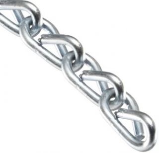 Campbell 0721627 Low Carbon Steel Double Jack Chain, Zinc plated, #16 Trade, 0.06" Diameter, 11 lbs Load Capacity, 200 Feet Reel Coil Chains