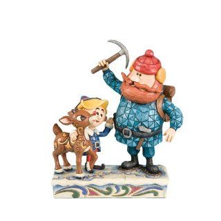 Rudolph Jim Shore Christmas from Enesco Yukon Rudolph & Hermey Figurine 8.8 IN   Holiday Figurines