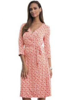 Jessica London Women's Plus Size Wrap Dress Bright Orange Print, 14