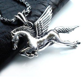 Greek Mythology Pegasus Necklace Silver God's Jewelry for Men (PENDANT ONLY) 
