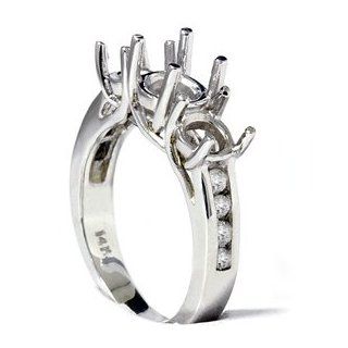 Three Stone Past Present Future Diamond Ring Mount 14K Engagement Rings Jewelry
