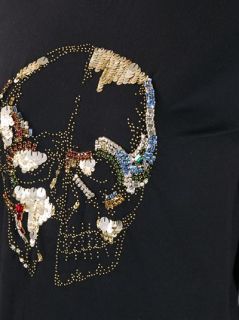 Alexander Mcqueen Embellished Skull T shirt