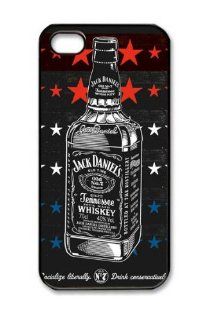 New Custom Designer Jack Daniels Whiskey Bottle Star Design Plastic Hard Back Case Cover for Iphone 5 Black Color with Retail Packaging,compatible with Iphone 5 Cell Phones & Accessories