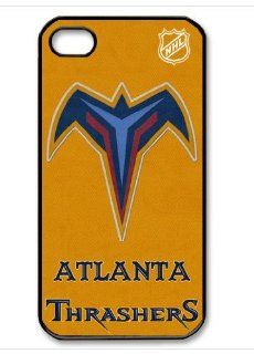 Atlanta Thrashers Logo NHL HD image case cover for iphone 4/4S black A Nice Present Cell Phones & Accessories