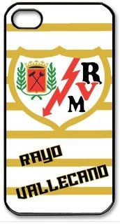 Rayo Vallecano Logo FC HD image case cover for iphone 4/4S black A Nice Present Cell Phones & Accessories