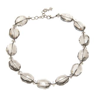 Kate Bissett Silvertone Simulated Grey Crystals Necklace Kate Bissett Fashion Necklaces