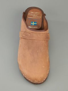 Moheda Toffeln Leather And Wood Clog