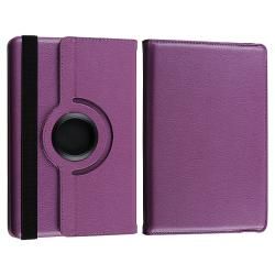 Purple Swivel Case/ Travel Charger/ Car Charger for  Kindle Fire BasAcc Tablet PC Accessories