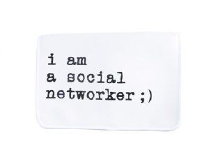 Present Time Wanted Neoprene Laptop Envelope, I am a Social Networker   Storage And Organization Products