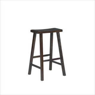 International Concepts 29" Saddleseat Counter Bar stool in Distressed Walnut   1S61 683