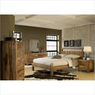 Modus Furniture Atria Platform Bed in Sheesham 6 Piece Bedroom Set   5C40FX PKG6
