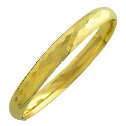 Fremada 14k Yellow Gold 8 inch Diamond cut Bangle Bracelet (8.3 mm) Fremada Gold Bracelets
