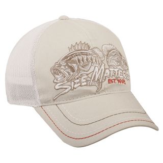 Size Matters Fishing White Mesh Back Adjustable Hat Hats
