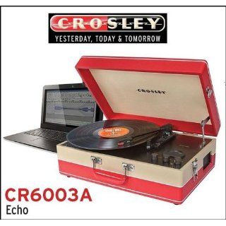Crosley CR6003A CR Echo USB Enabled 3 Speed Turntable with Software Suite for Ripping and Editing Audio (Red & Cream) Electronics