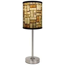 Lamp In A Box Wine Corks Brushed Nickel Table Lamp Table Lamps