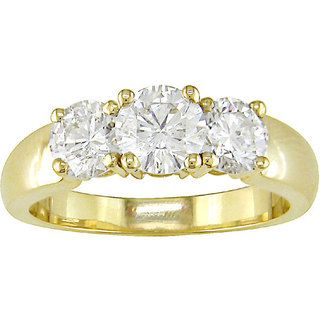 Miadora 14k Gold 2ct TDW Round Diamond Three stone Ring (G H, I1 I2) Miadora Engagement Rings