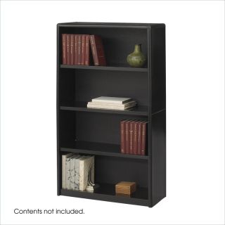 Safco ValueMate 4 Shelf Economy Steel Bookcase in Black   7172BL