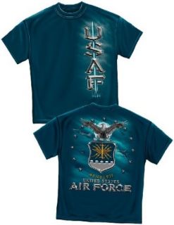 Air Force Military Branch Bold Front/Back Emblem Proud T Shirt Clothing