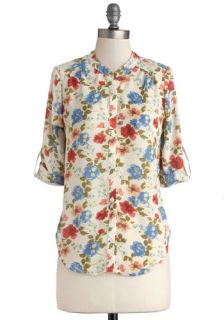Fleur Guide Top  Mod Retro Vintage Short Sleeve Shirts