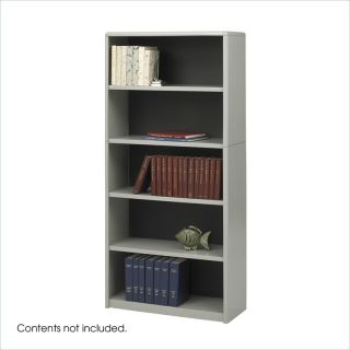 Safco 5 Shelf ValueMate Grey Economy Steel Bookcase   7173GR