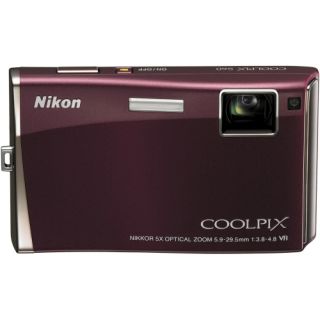 Nikon Coolpix S60 Burgundy Digital Camera Nikon Point & Shoot Cameras