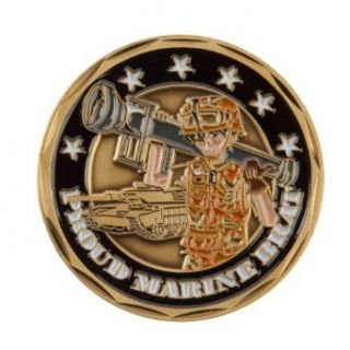 Proud To Be U.S. Marine Coin   Black Brat OSFM at  Mens Clothing store