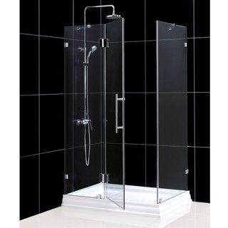 DreamLine 31 inch x 73 inch QuadLux Frameless Hinged Shower Enclosure DreamLine Shower Doors