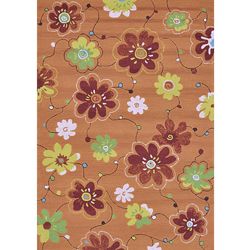 Hand hooked Coventry Spice Floral Indoor/ Outdoor Rug (3'6 x 5'6) Alexander Home 3x5   4x6 Rugs