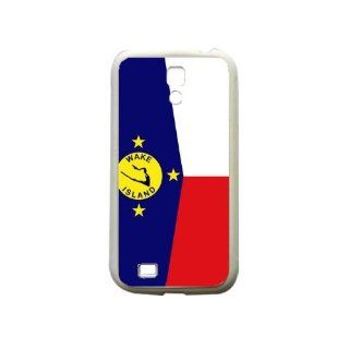 Wake Island Flag Samsung Galaxy S4 White Silcone Case   Provides Great Protection Cell Phones & Accessories