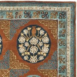 Handmade Antiquities Treasures Rust/ Blue Wool Rug (4' x 6') Safavieh 3x5   4x6 Rugs