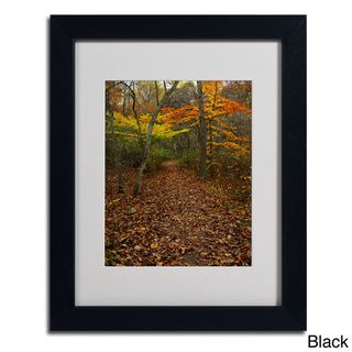 Kurt Shaffer 'Late Autumn Hike' Framed Matted Art Trademark Fine Art Canvas