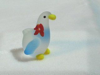 Collectibles Crystal Figurines Opaque Light Blue Scalf Penguin  